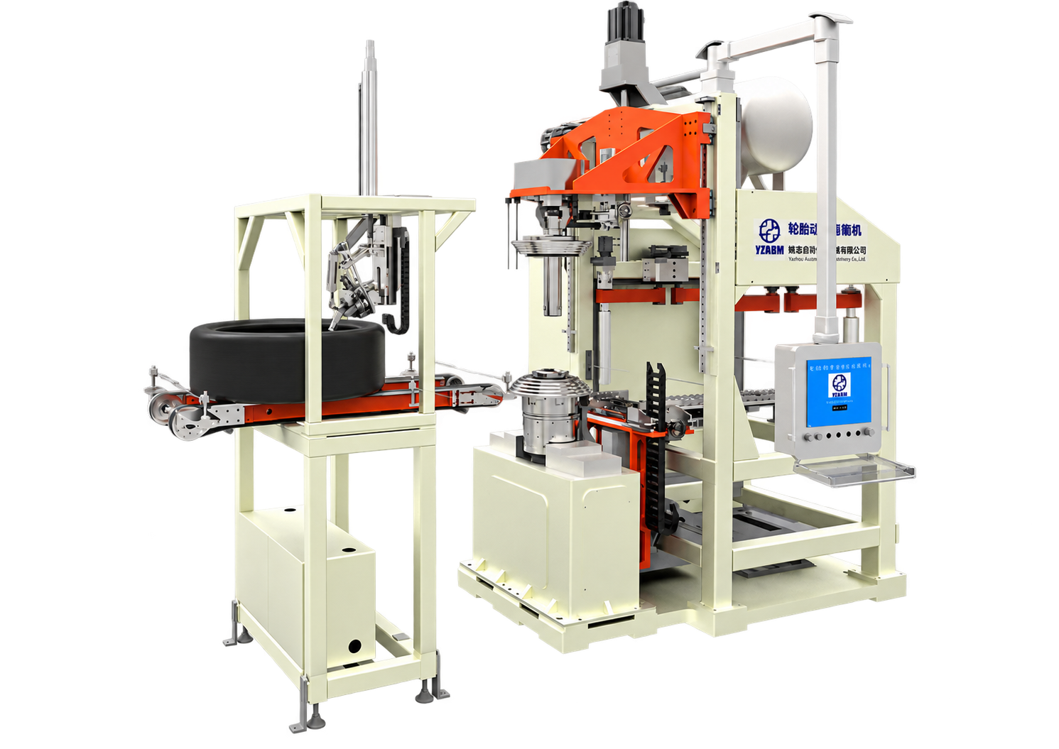 Automatic tire balancing machine